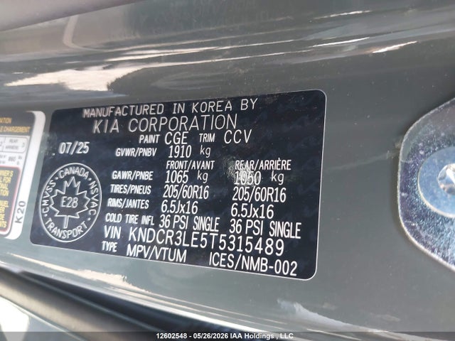 KNDCR3LE5T5315489 KIA Niro Hev Ex/ex Premium