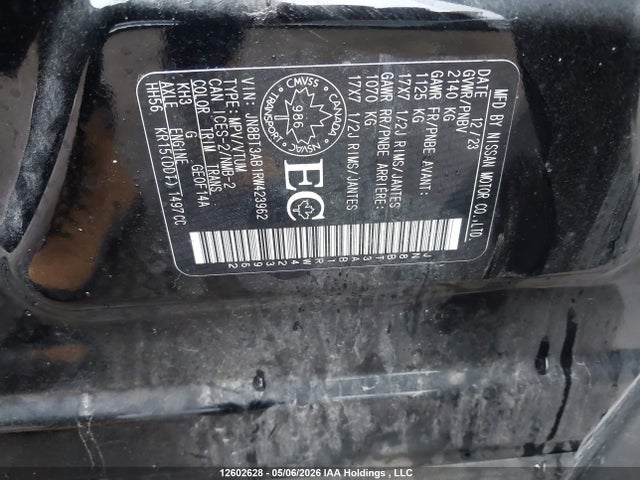 2024 Nissan Rogue S მანქანა იყიდება აუქციონზე, vin: JN8BT3AB1RW423962, აუქციონის ნომერი: 12602628