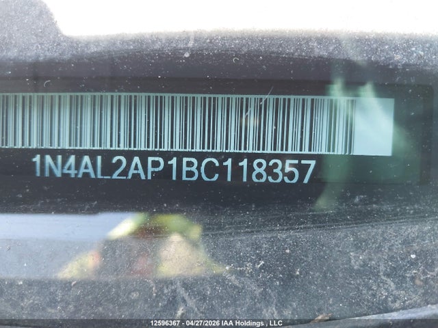 Продаж на аукціоні авто 2011 Nissan Altima 2.5 S, vin: 1N4AL2AP1BC118357, номер лоту: 12596367