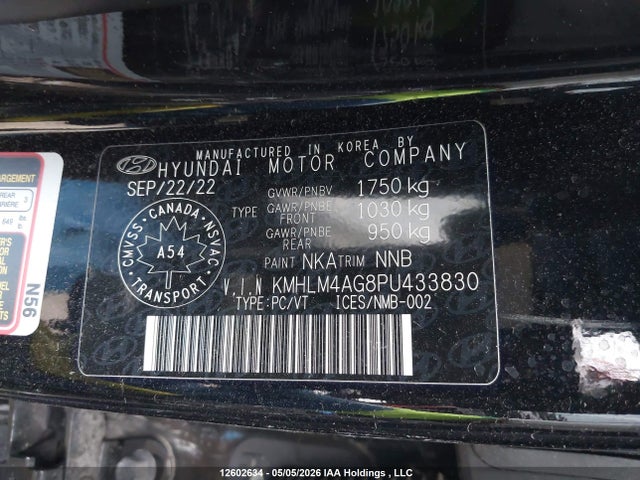 2023 Hyundai Elantra მანქანა იყიდება აუქციონზე, vin: KMHLM4AG8PU433830, აუქციონის ნომერი: 12602634