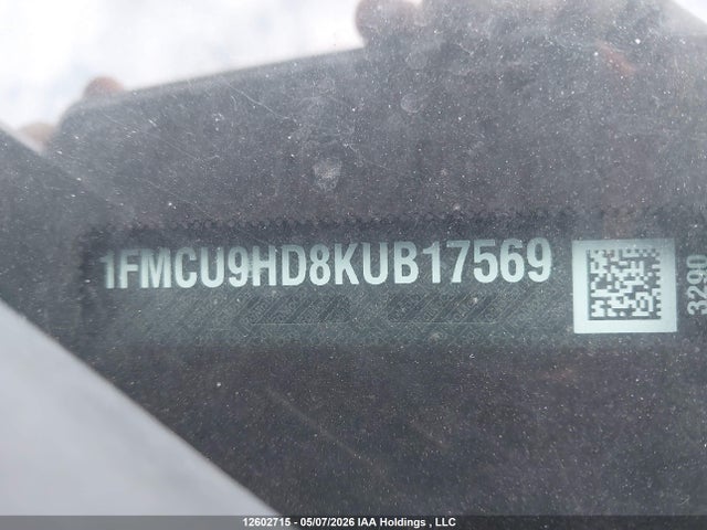 Продажа на аукционе авто 2019 Ford Escape Sel, vin: 1FMCU9HD8KUB17569, номер лота: 12602715