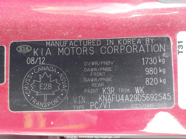 Продажа на аукционе авто 2013 Kia Forte Ex, vin: KNAFU4A29D5692545, номер лота: 12602718
