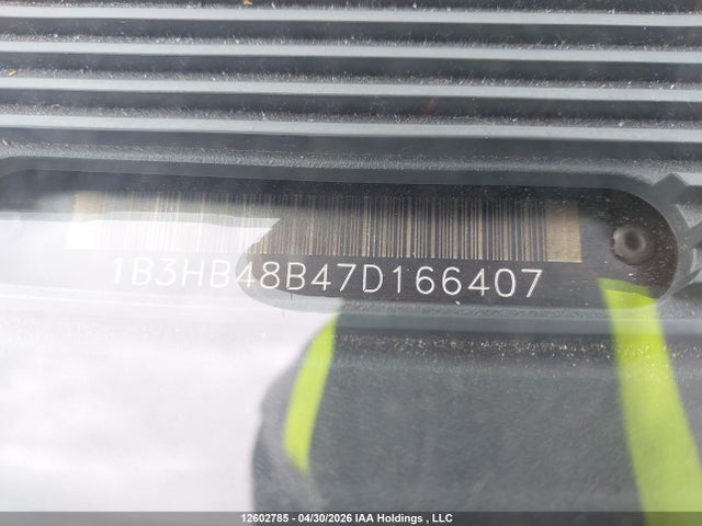 12602785 :رقم المزاد ، 1B3HB48B47D166407 vin ، 2007 Dodge Caliber Sxt مزاد بيع