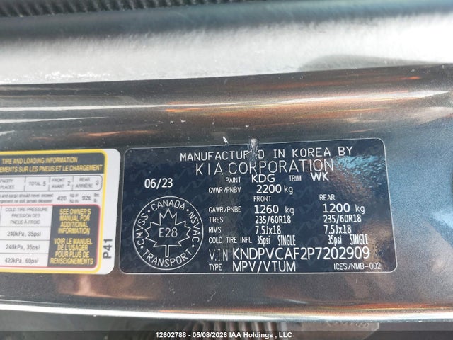 Продаж на аукціоні авто 2023 Kia Sportage Ex, vin: KNDPVCAF2P7202909, номер лоту: 12602788