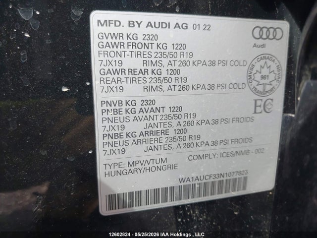 Audi Q3 2022 WA1AUCF33N1077825 Image 19