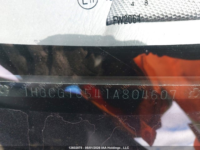 12602878 :رقم المزاد ، 1HGCG16541A804607 vin ، 2001 Honda Accord Ex مزاد بيع