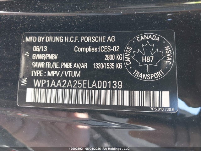 WP1AA2A25ELA00139 Porsche Cayenne