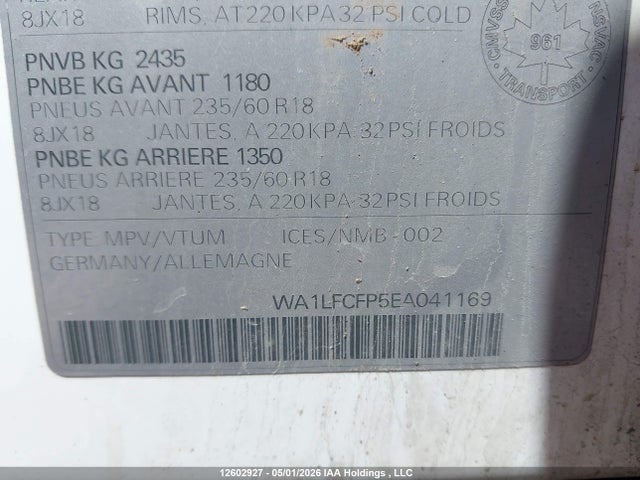 WA1LFCFP5EA041169 Audi Q5