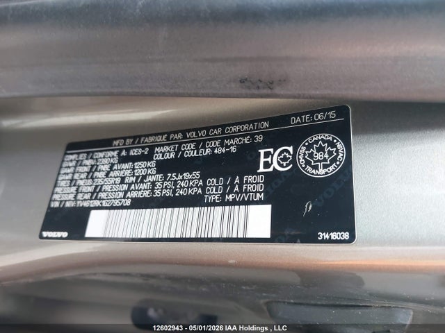 YV4612RK1G2795708 Volvo Xc60 T5/premier