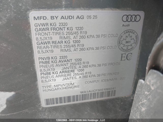 Audi Q3 2025 WA1AUCF30S1084341 Image 18