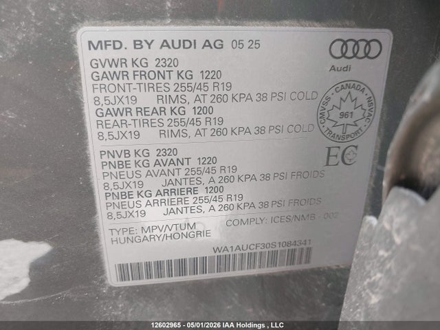 Audi Q3 2025 WA1AUCF30S1084341 Image 9
