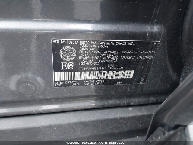 Продаж на аукціоні авто 2023 Toyota Rav4 Le, vin: 2T3B1RFVXPC347341, номер лоту: 12602982