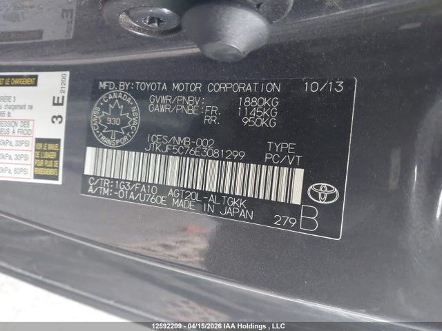 Scion TC 2014 JTKJF5C76E3081299 Image 9