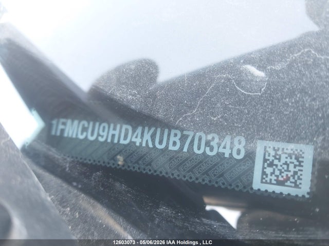 Продажа на аукционе авто 2019 Ford Escape Sel, vin: 1FMCU9HD4KUB70348, номер лота: 12603073