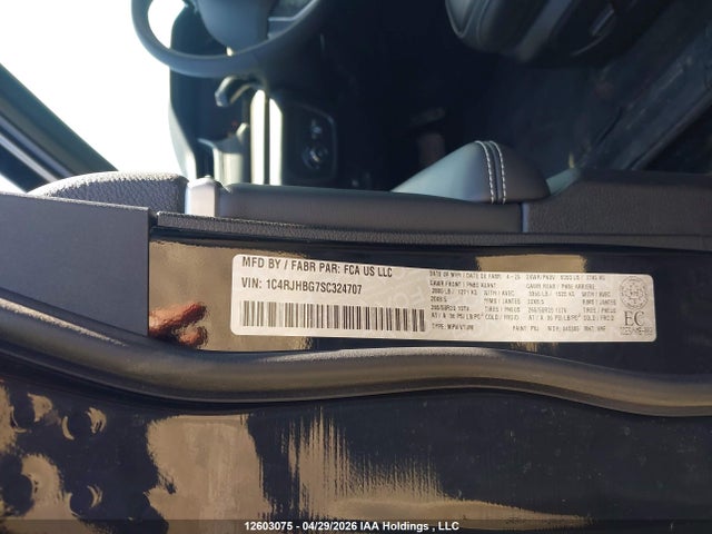 12603075 :رقم المزاد ، 1C4RJHBG7SC324707 vin ، 2025 Jeep Grand Cherokee Limited مزاد بيع
