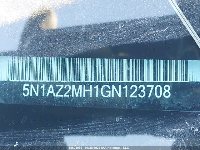 5N1AZ2MH1GN123708 Nissan Murano S/sl/sv/platinum