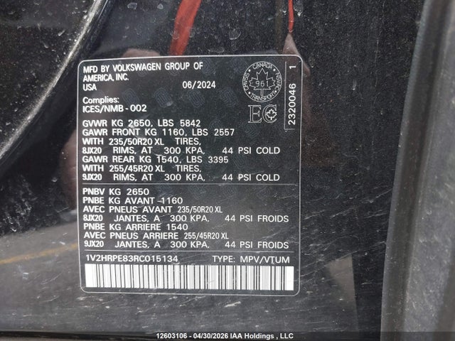 1V2HRPE83RC015134 Volkswagen ID.4 PRO S