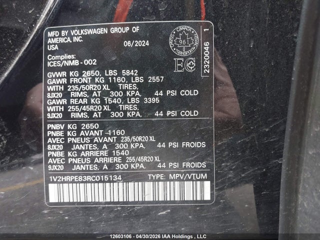 1V2HRPE83RC015134 Volkswagen ID.4 PRO S