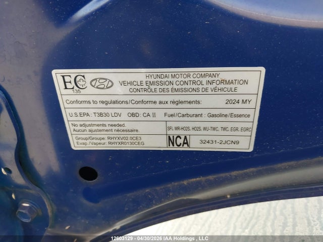 KMHLM4DGXRU793129 Hyundai ELANTRA SEL