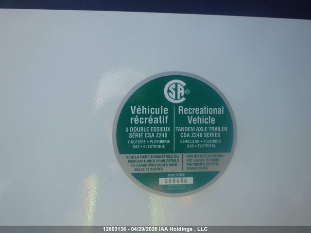51W123120R1028558 Outdoor Rv Mfg Timber Ridge