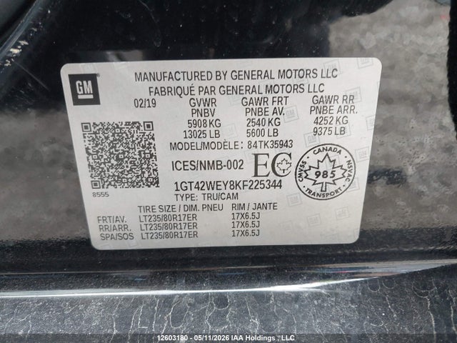 1GT42WEY8KF225344 GMC SIERRA 3500