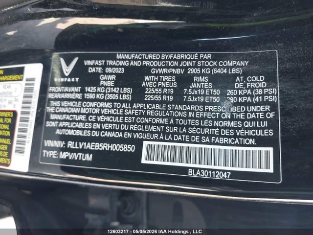 Vinfast Trading And Vf 8 Eco 2024 RLLV1AEB5RH005850 Image 9