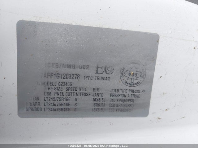 1GTW7AFF1G1203278 GMC Savana 2500 1wt