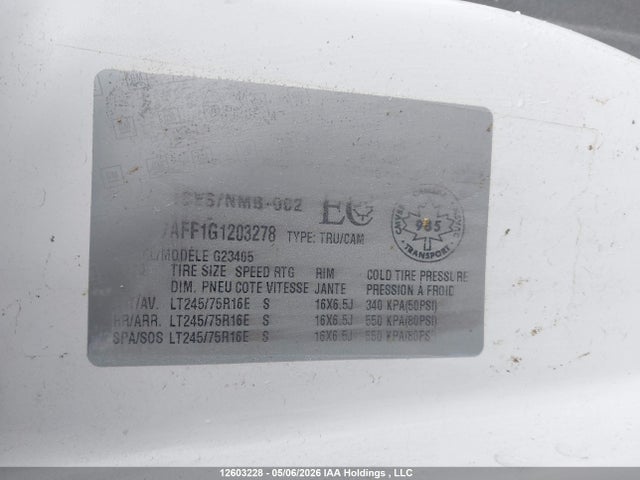 1GTW7AFF1G1203278 GMC Savana 2500 1wt