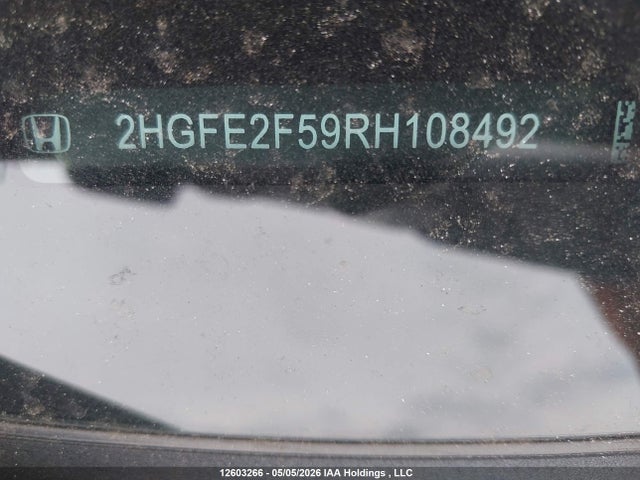 Продаж на аукціоні авто 2024 Honda Civic, vin: 2HGFE2F59RH108492, номер лоту: 12603266