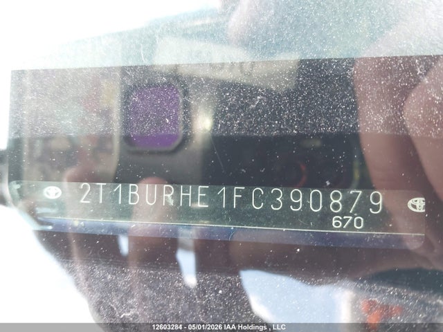 Aukcja sprzedaży 2015 Toyota Corolla S, vin: 2T1BURHE1FC390879, numer aukcji: 12603284