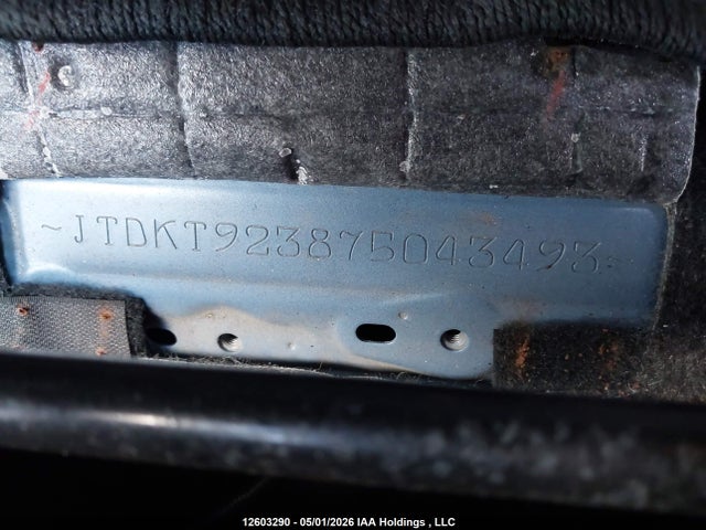 12603290 :رقم المزاد ، JTDKT923875043493 vin ، 2007 Toyota Yaris مزاد بيع