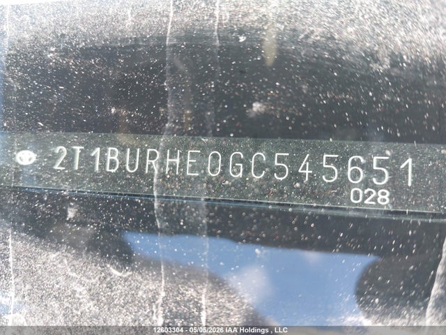 2T1BURHE0GC545651 Toyota COROLLA CE/LE/S