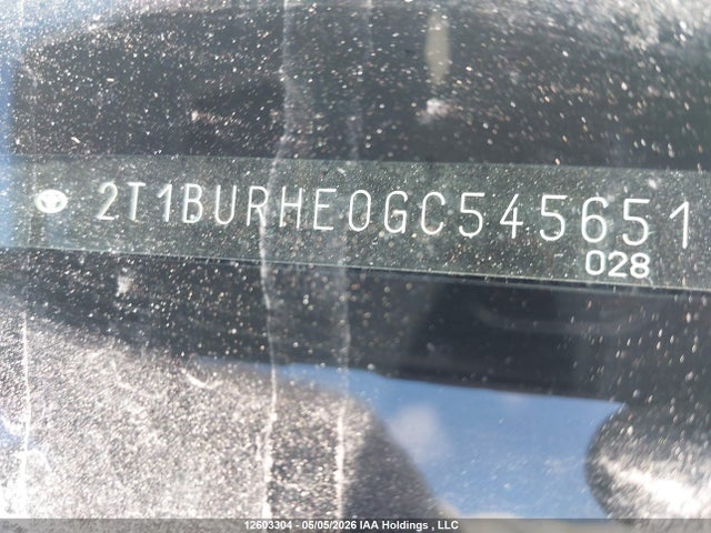 2T1BURHE0GC545651 Toyota COROLLA CE/LE/S