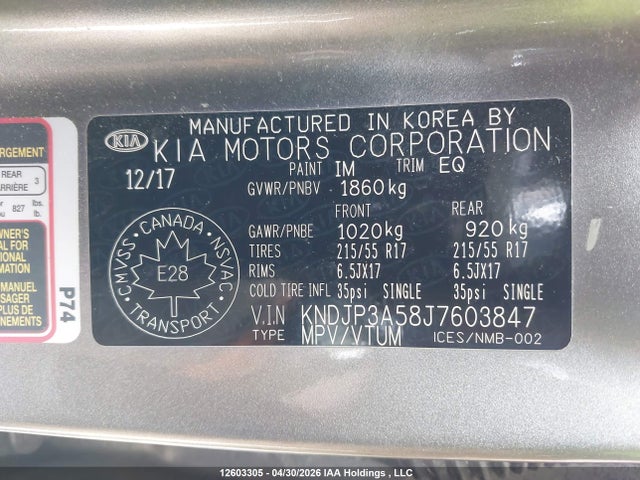 Продаж на аукціоні авто 2018 Kia Soul +, vin: KNDJP3A58J7603847, номер лоту: 12603305