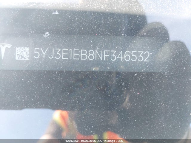 Tesla Model 3 Long Range 2022 5YJ3E1EB8NF346532 Image 18