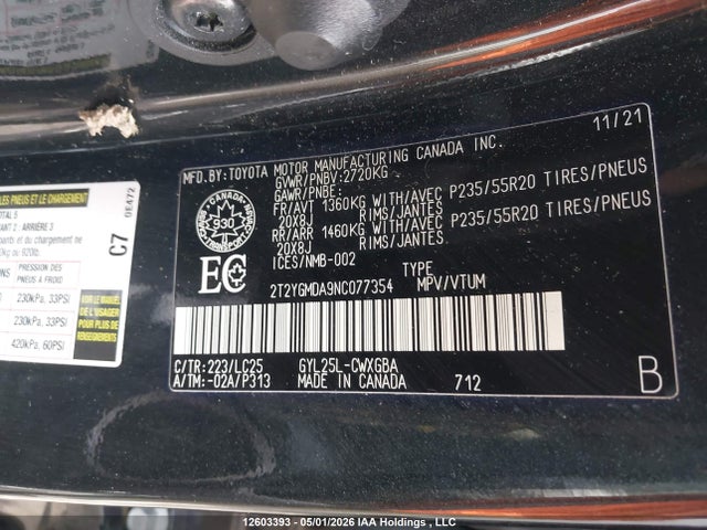 2T2YGMDA9NC077354 Lexus RX 450H