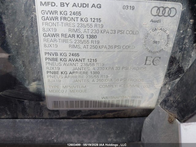 WA1BNAFY5K2078093 Audi Q5 45 Progressiv