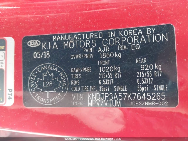Aukcja sprzedaży 2019 Kia Soul Ex/ex Premium/ex Tech/ex+, vin: KNDJP3A57K7645265, numer aukcji: 12603500