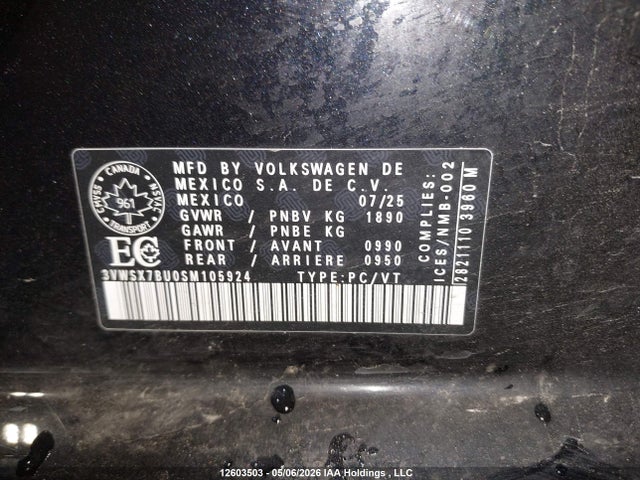 3VWSX7BU0SM105924 Volkswagen Jetta Comfortline