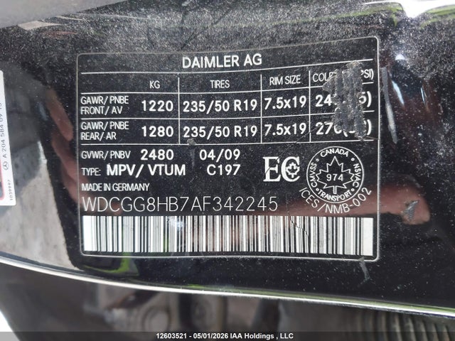 Aukcja sprzedaży 2010 Mercedes-benz Glk 350 4matic, vin: WDCGG8HB7AF342245, numer aukcji: 12603521