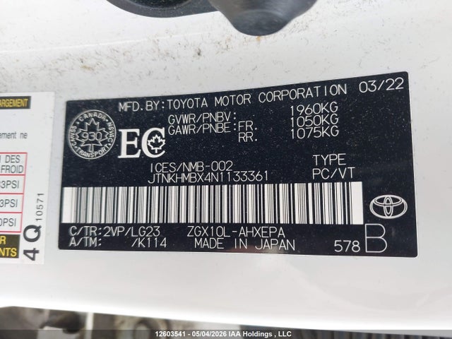 JTNKHMBX4N1133361 Toyota C-HR