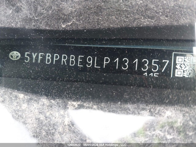 12603622 :رقم المزاد ، 5YFBPRBE9LP131357 vin ، 2020 Toyota Corolla Le مزاد بيع