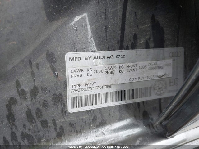 Aukcja sprzedaży 2023 Audi S3 2.0t Technik, vin: WAUJ3CGY1PA011969, numer aukcji: 12603649