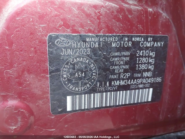 2023 Hyundai Ioniq 6 Sel მანქანა იყიდება აუქციონზე, vin: KMHM34AA9PA049186, აუქციონის ნომერი: 12603683