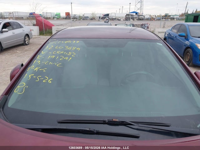 Продажа на аукционе авто 2013 Honda Civic Lx, vin: 2HGFB2F4XDH004182, номер лота: 12603689