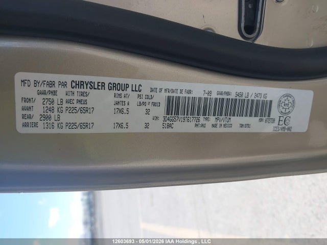 12603693 :رقم المزاد ، 3D4GG57V69T235000 vin ، 2009 Dodge Journey مزاد بيع