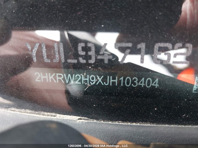 2018 Honda Cr-v მანქანა იყიდება აუქციონზე, vin: 2HKRW2H9XJH103404, აუქციონის ნომერი: 12603696