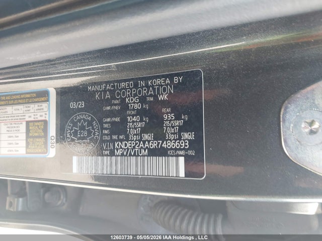 12603739 :رقم المزاد ، KNDEP2AA6R7486693 vin ، 2024 Kia Seltos Lx مزاد بيع