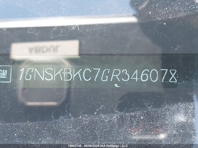 Продажа на аукционе авто 2016 Chevrolet Tahoe Lt, vin: 1GNSKBKC7GR346078, номер лота: 12603745