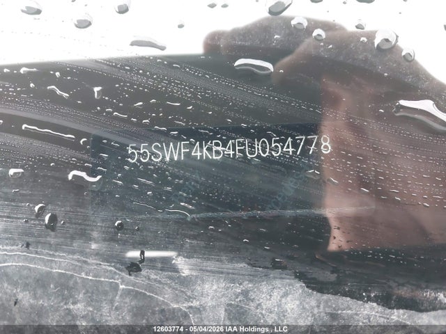 12603774 :رقم المزاد ، 55SWF4KB4FU054778 vin ، 2015 Mercedes-benz C 300 4matic مزاد بيع
